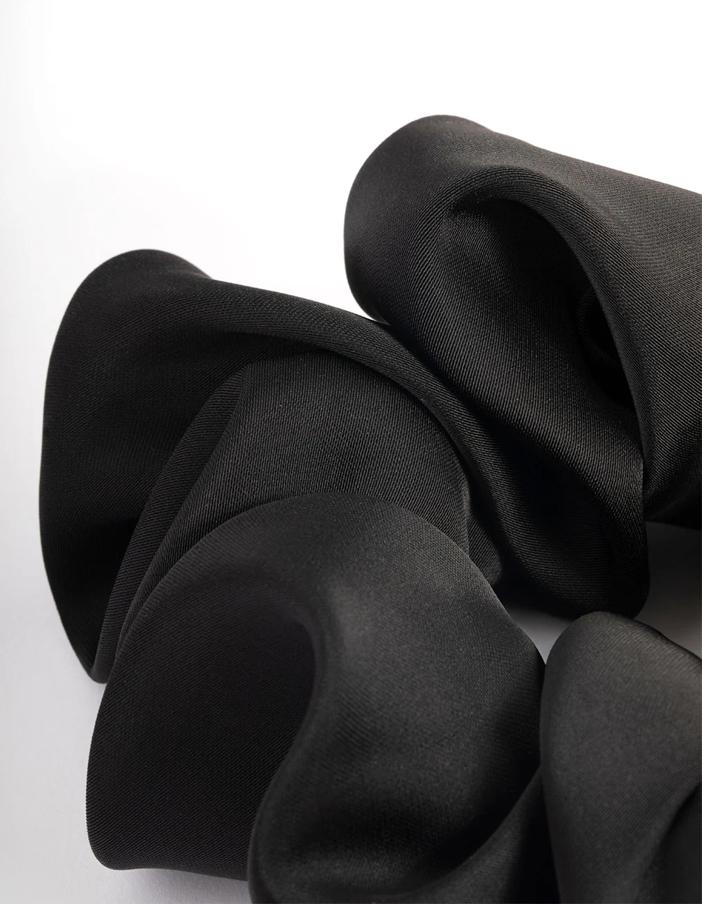 Black Fabric Classic Scrunchie - Image 3