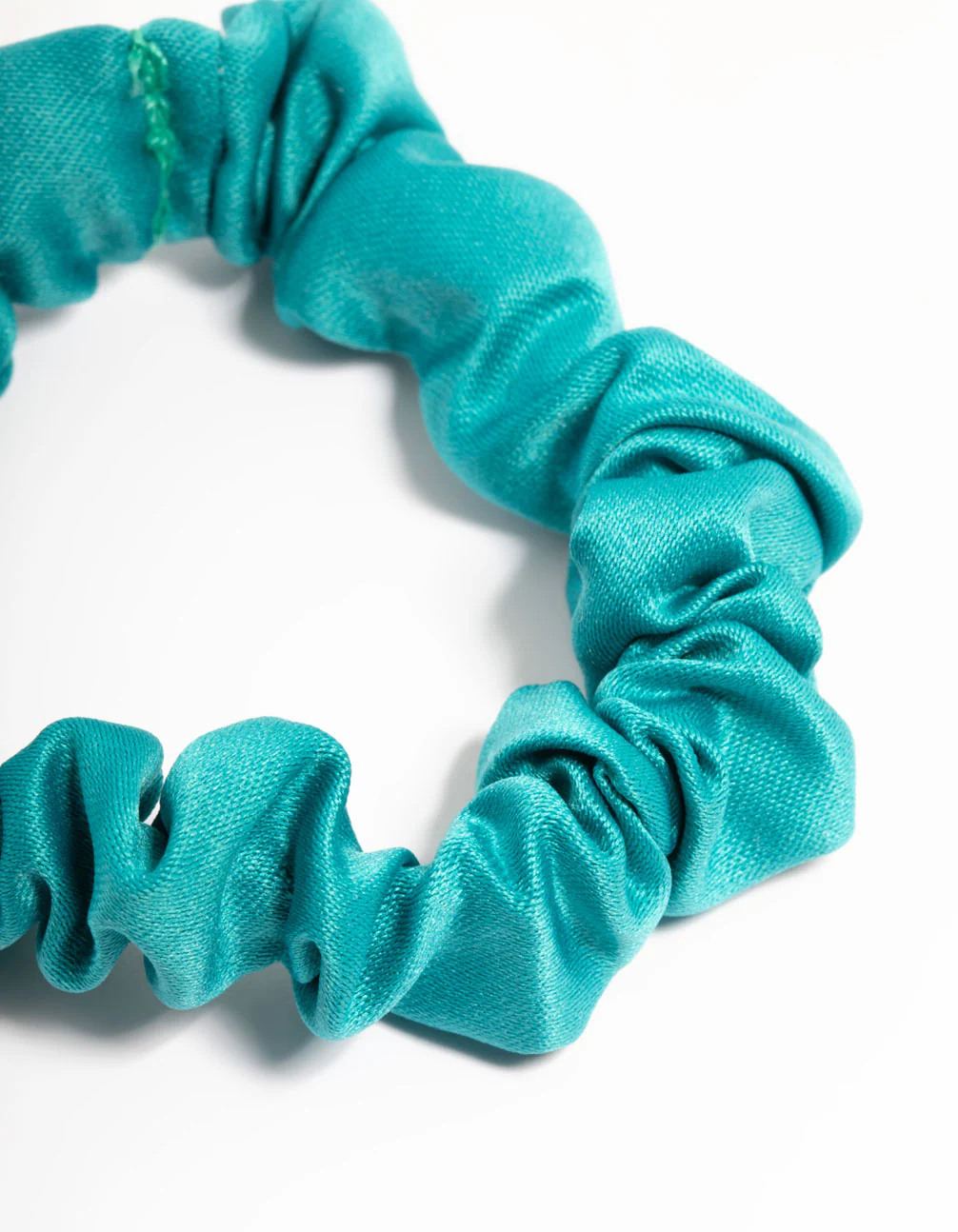Teal Farbic Narrow Scrunchie - Image 2