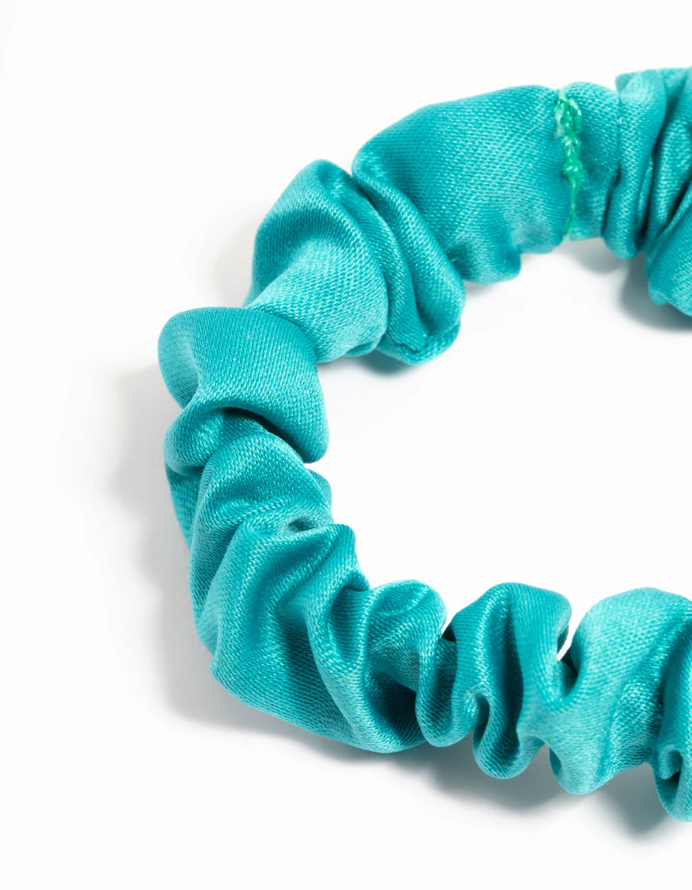 Teal Farbic Narrow Scrunchie - Image 3