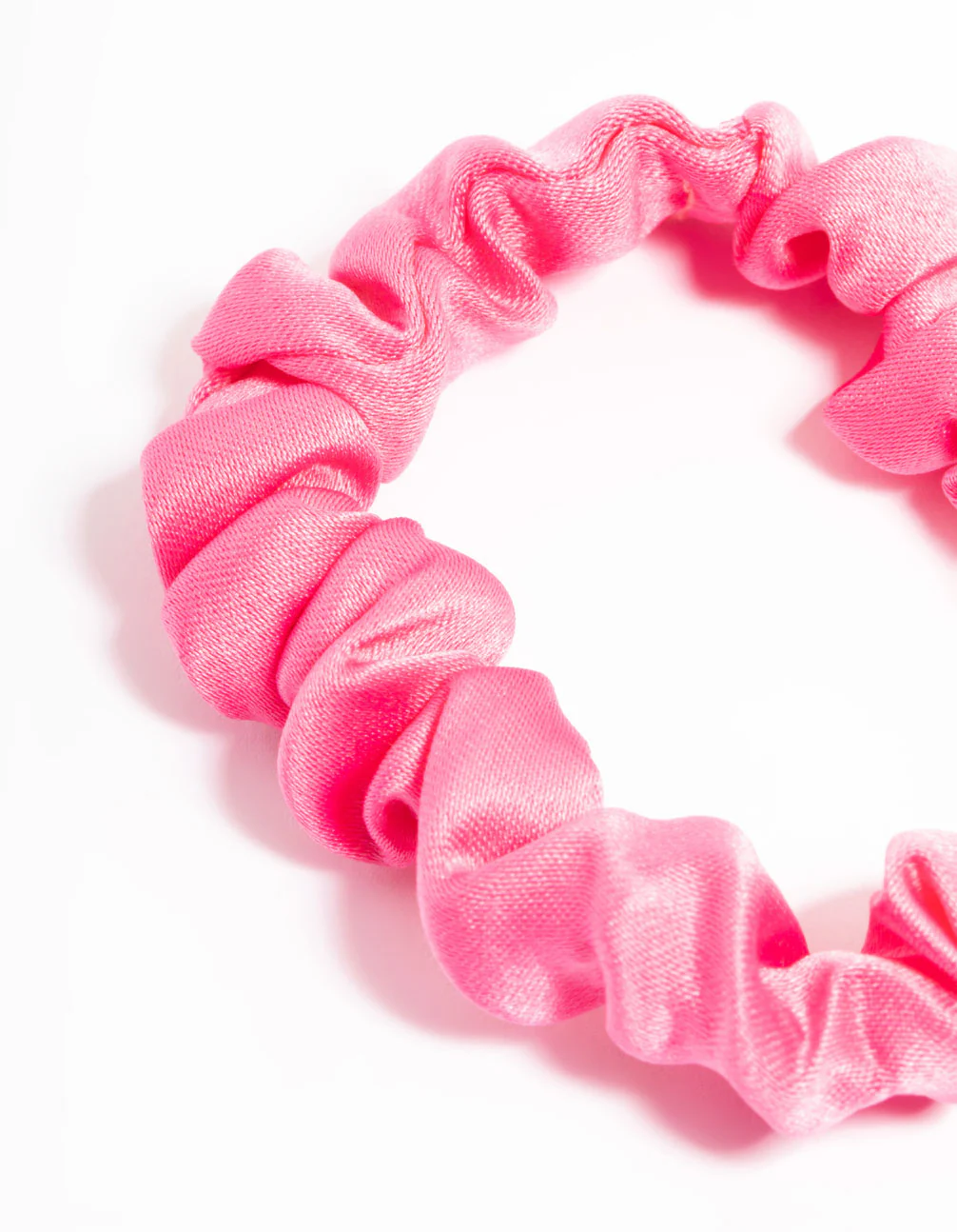 Fuchsia Fabric Clamp Thin Scrunchie - Image 3