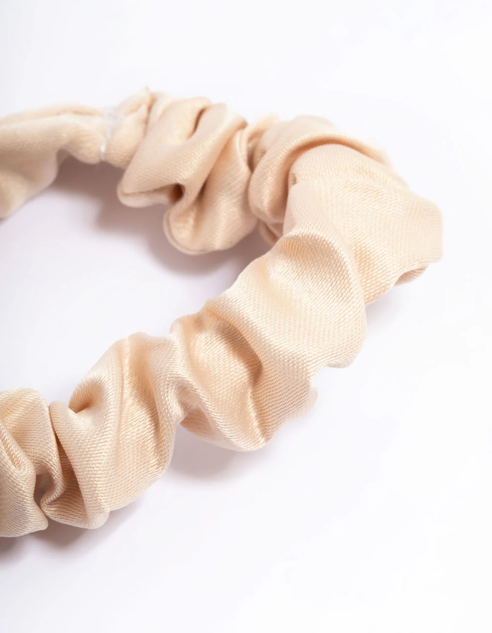Neutral Fabric Narrow Scrunchie - Image 2