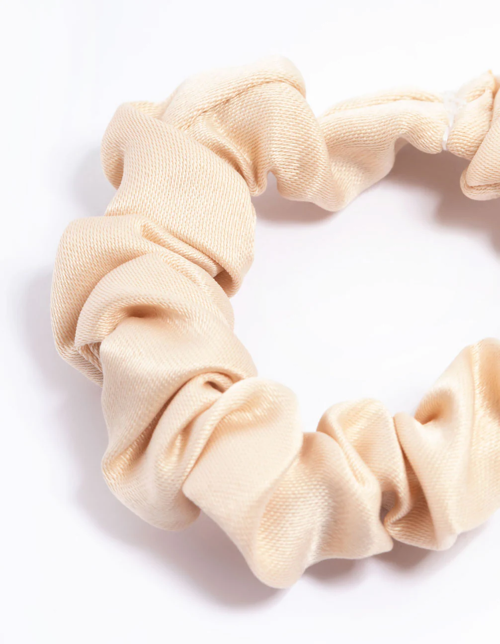 Neutral Fabric Narrow Scrunchie - Image 3