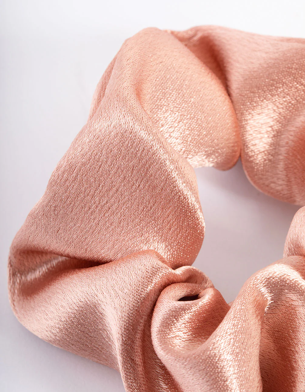 Blush Fabric Satin Scrunchie - Image 3