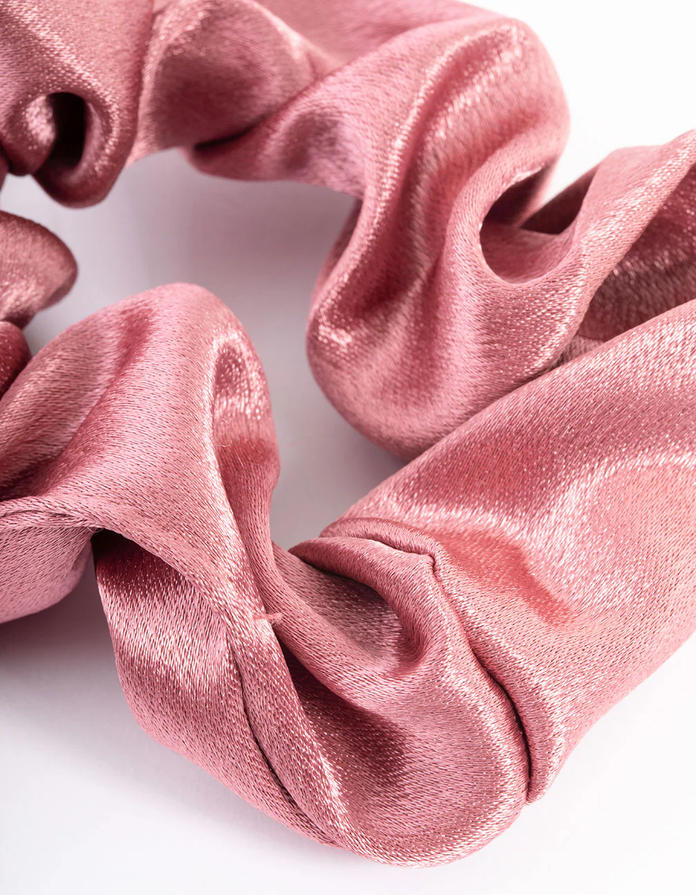 Pink Fabric Satin Scrunchie - Image 2
