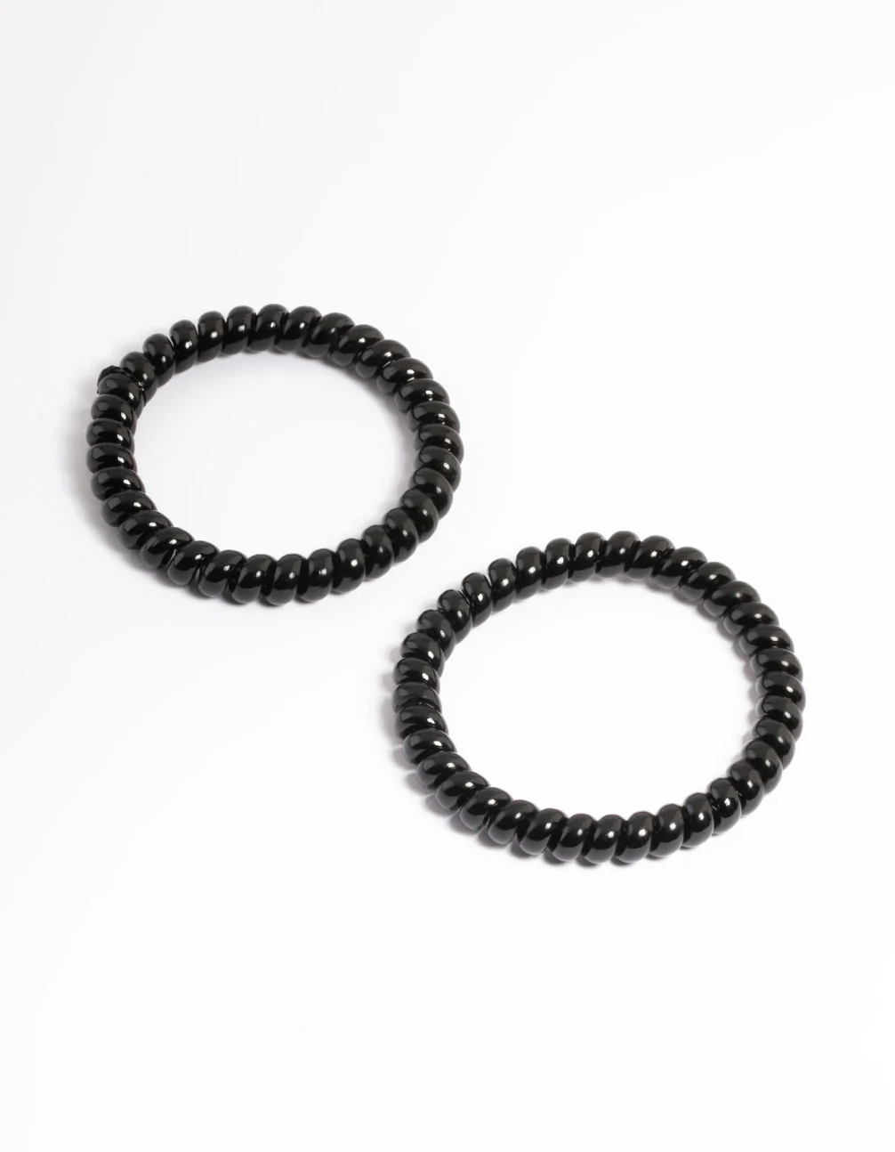Black Plastic Narrow Hair Spiral Pack - Image 3