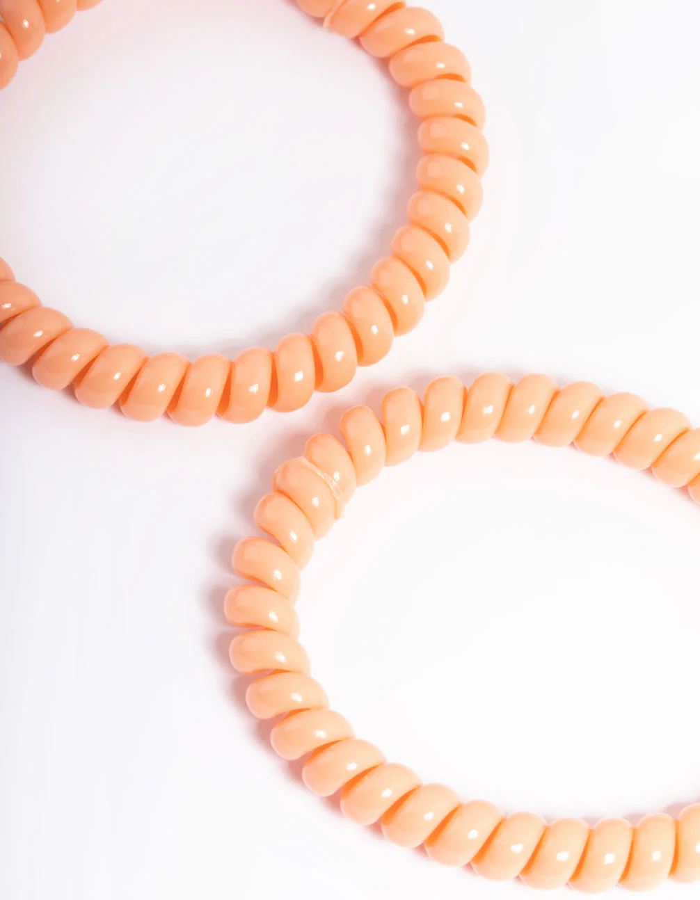 Orange Plastic Narrow Hair Spiral Pack - Image 2