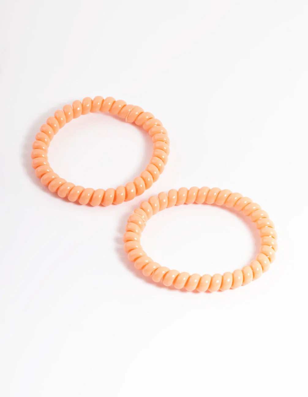 Orange Plastic Narrow Hair Spiral Pack - Image 3
