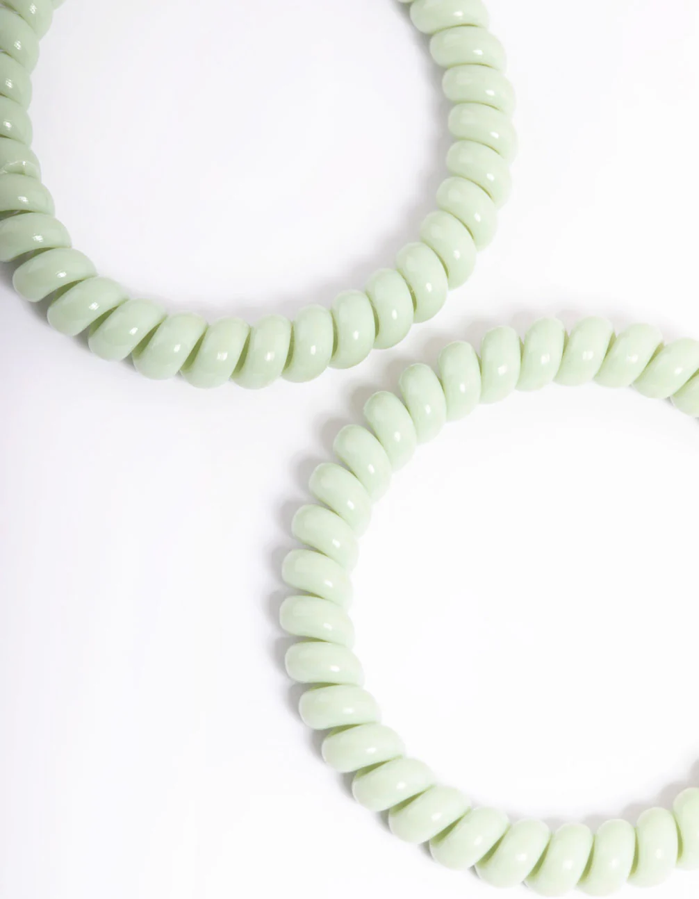 Green Plastic Narrow Hair Spiral Pack - Image 2
