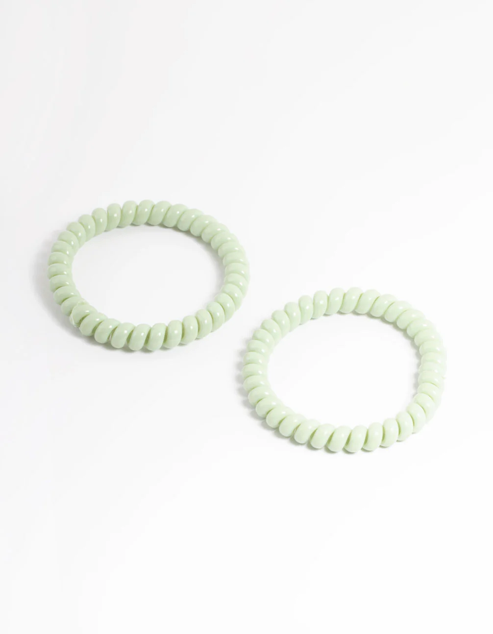 Green Plastic Narrow Hair Spiral Pack - Image 3
