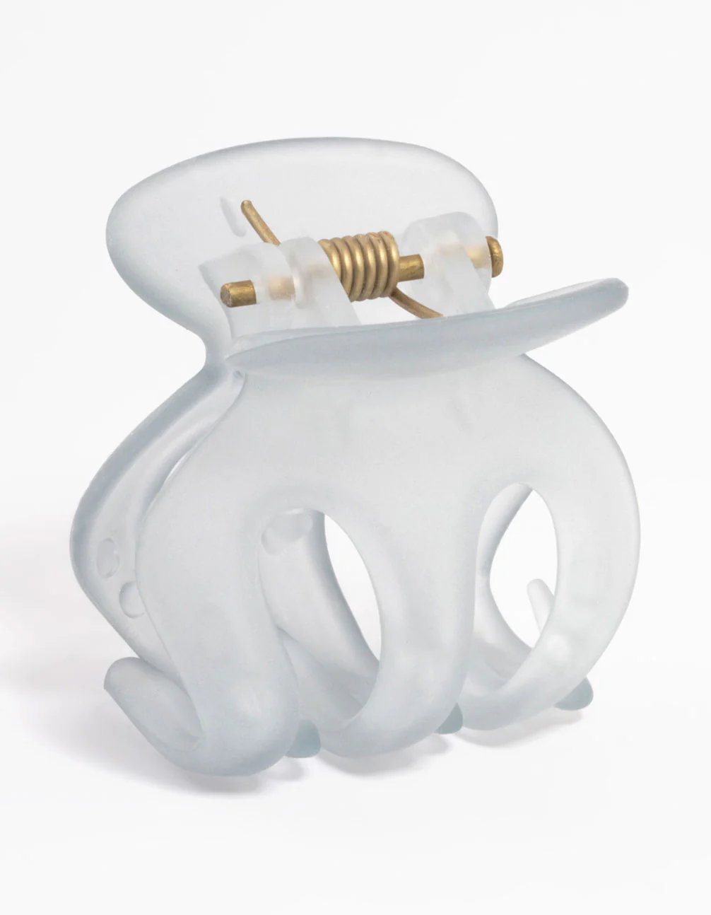 Grey Three Prong Mini Hair Claw Clip - Image 2