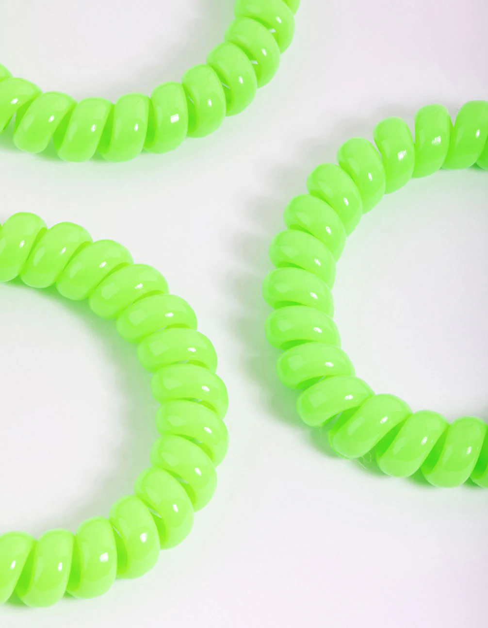 Green Plastic Large Hair Spiral Pack - Image 2