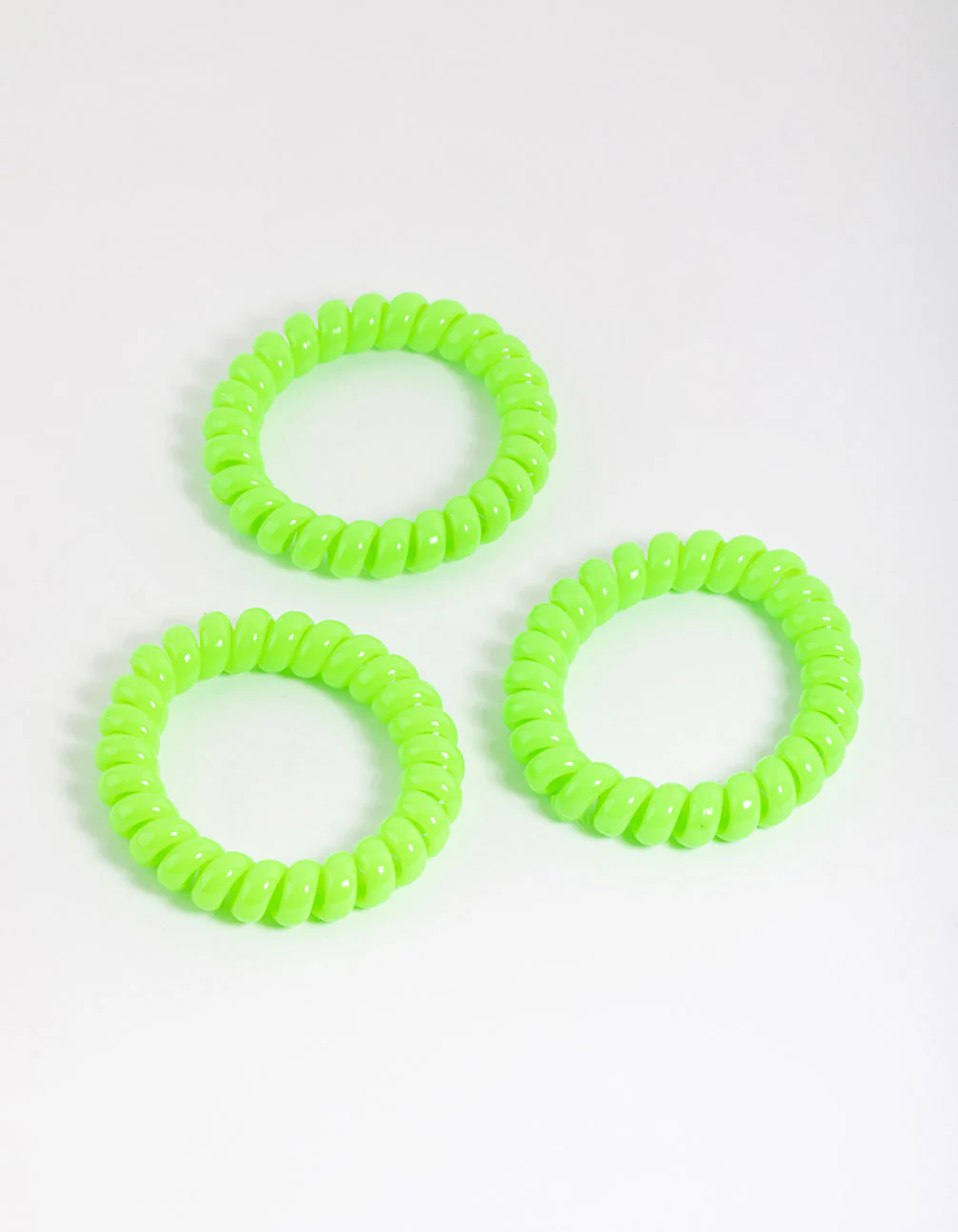 Green Plastic Large Hair Spiral Pack - Image 3