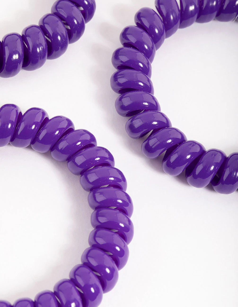 Purple Plastic Large Hair Spiral Pack - Image 2