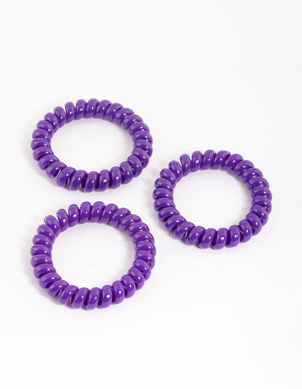 Purple Plastic Large Hair Spiral Pack - Image 3