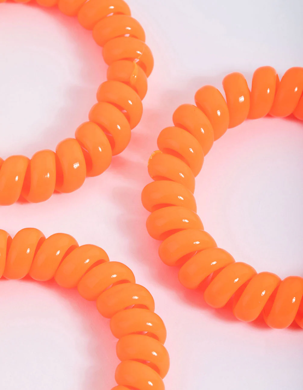 Orange Plastic Large Hair Spiral Pack - Image 2