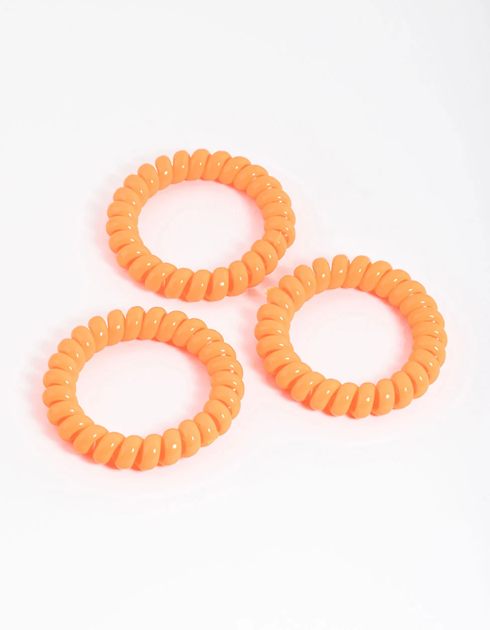 Orange Plastic Large Hair Spiral Pack - Image 3