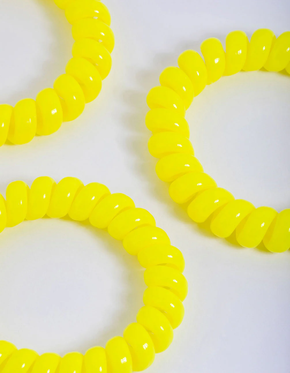 Yellow Plastic Large Hair Spiral Pack - Image 2