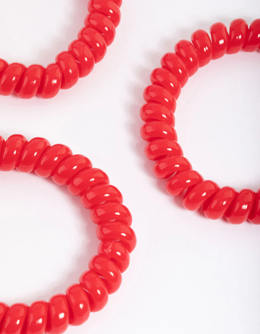 Red Plastic Large Hair Spiral Pack - Image 2
