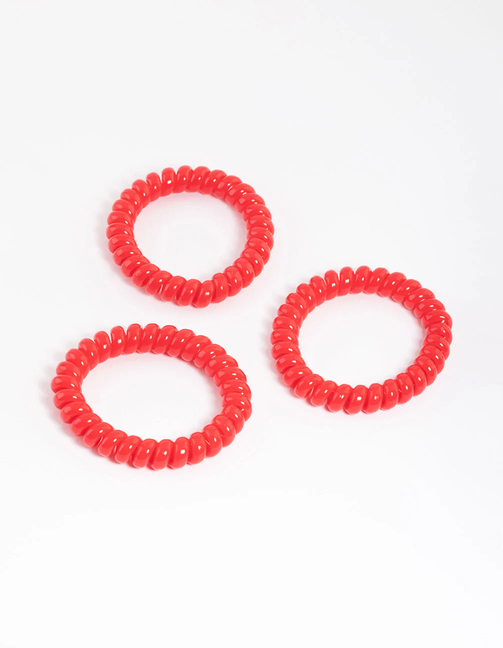 Red Plastic Large Hair Spiral Pack - Image 3