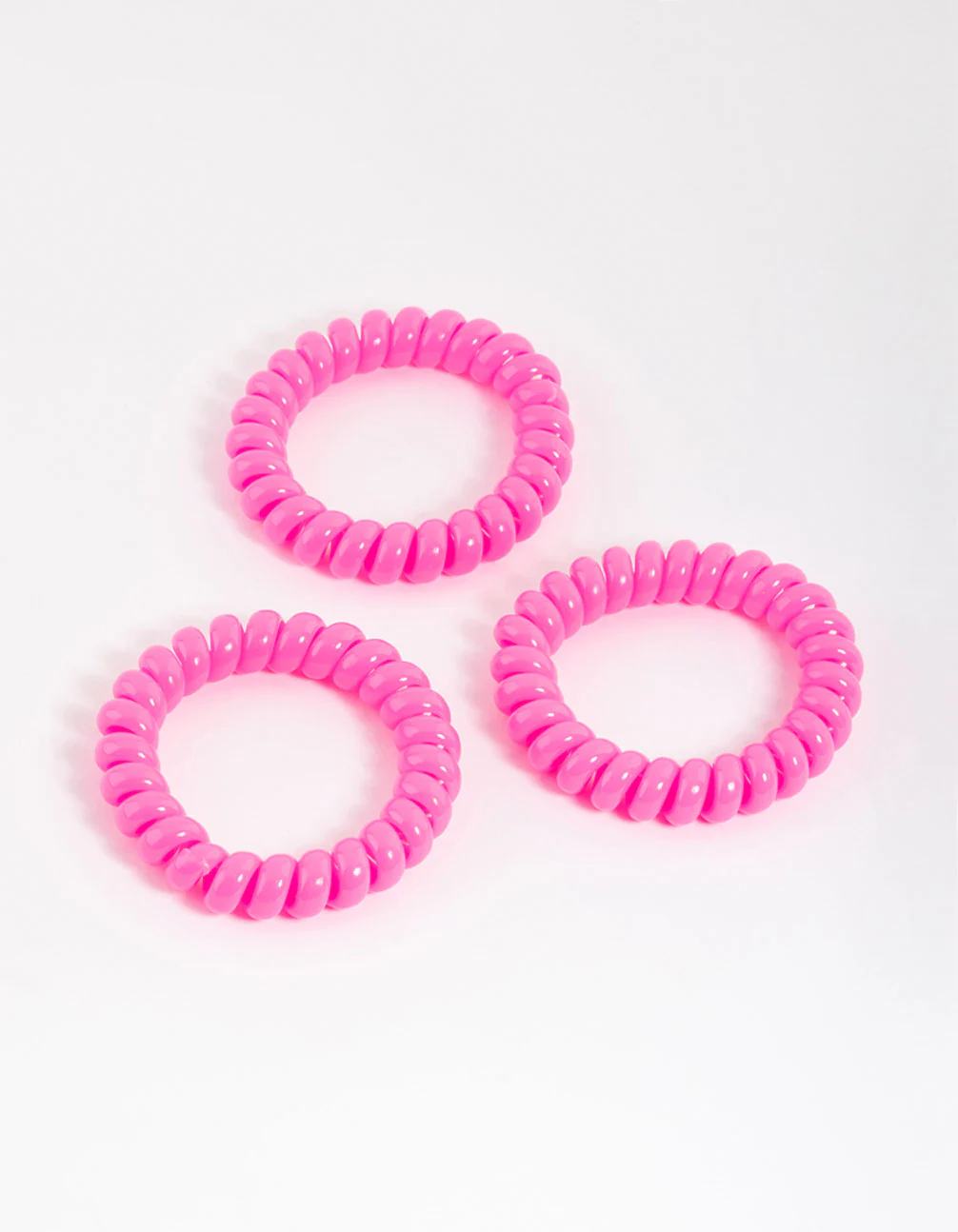 Fuchsia Plastic Large Hair Spiral Pack - Image 2