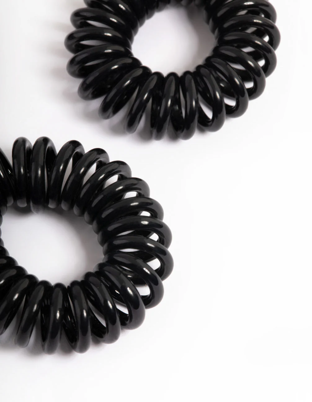 Black Plastic Mini Hair Spiral Pack - Image 2