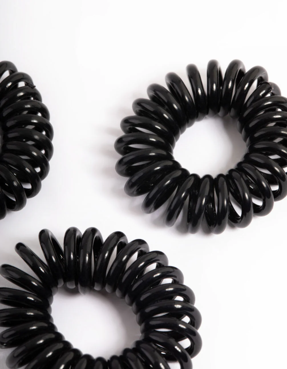 Black Plastic Mini Hair Spiral Pack - Image 3
