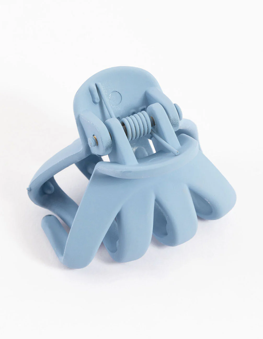 Blue Four Prong Mini Hair Claw Clip - Image 2