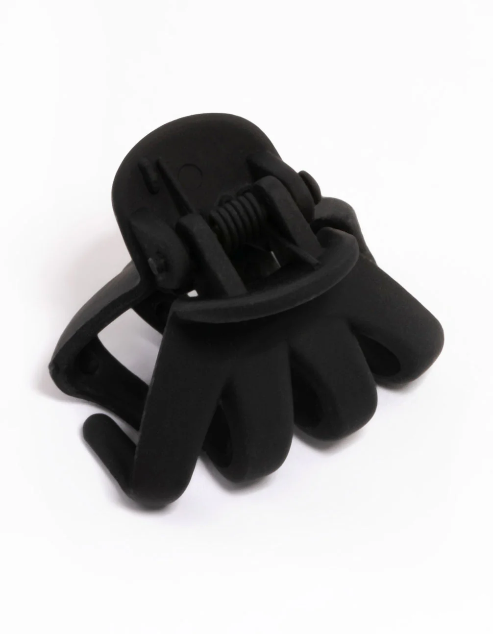 Black Four-Prong Mini Hair Claw Clip - Image 2