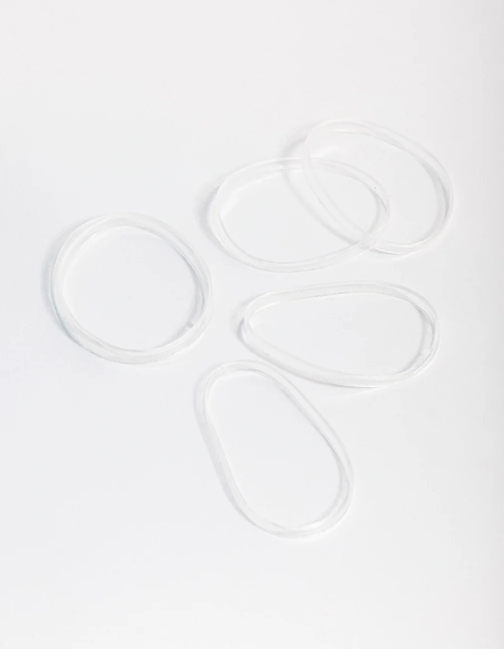 Clear Plastic Mini Hair Elastics 60pk - Image 2