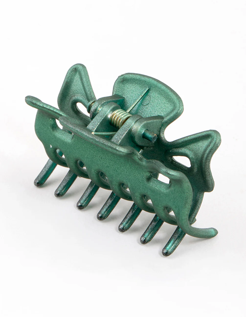 Green Mini Bow Claw Clip - Image 2