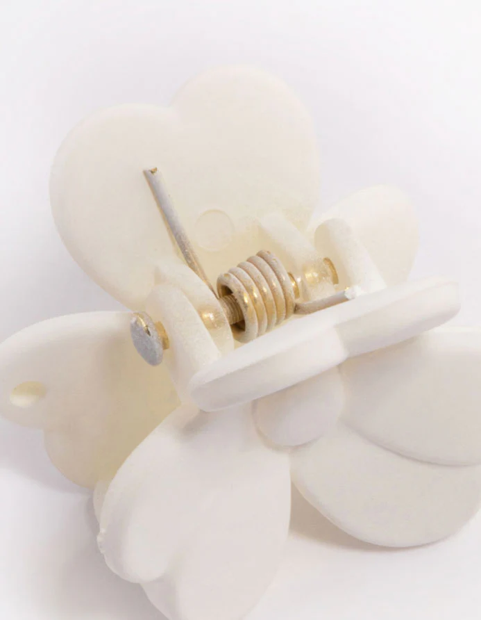 Cream Mini Daisy Hair Claw Clip - Image 3
