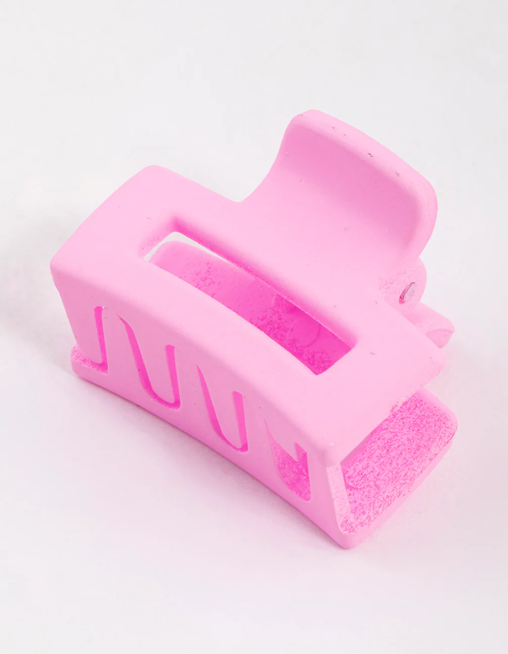 Pink Mini Rectangle Claw Clip