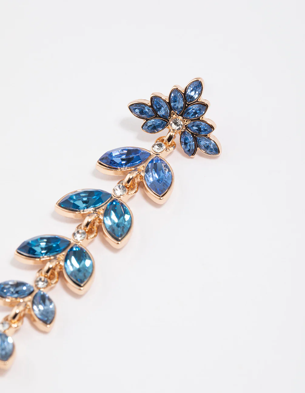 Gold Mini Graduated Navette Earrings - Image 2