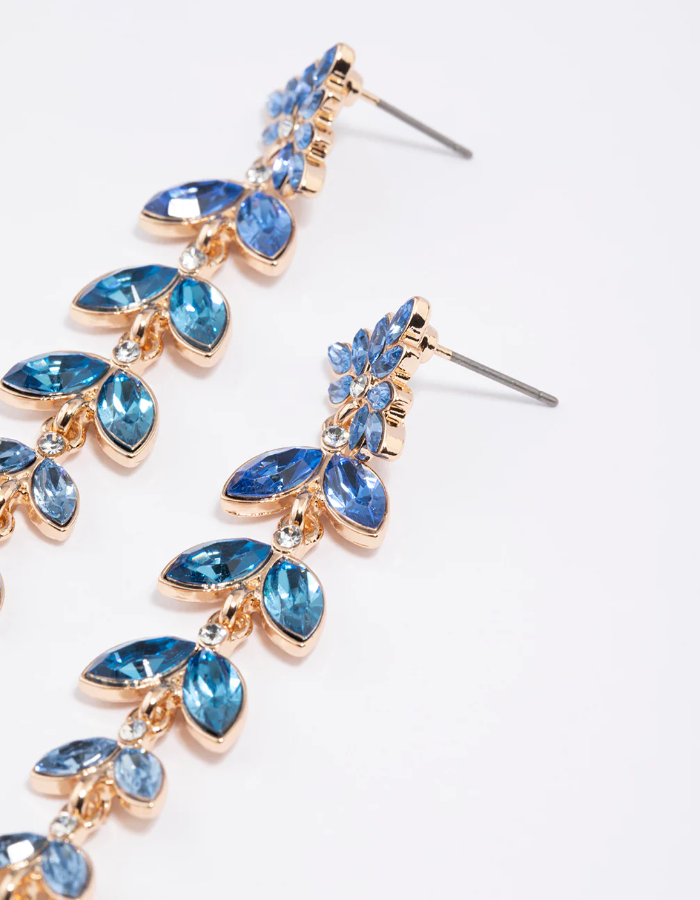Gold Mini Graduated Navette Earrings - Image 3