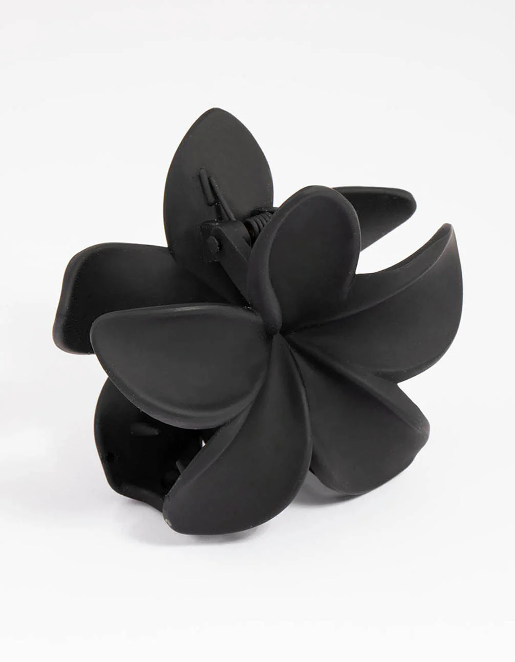 Plastic Black Tropical Flower Claw Clip - Image 2