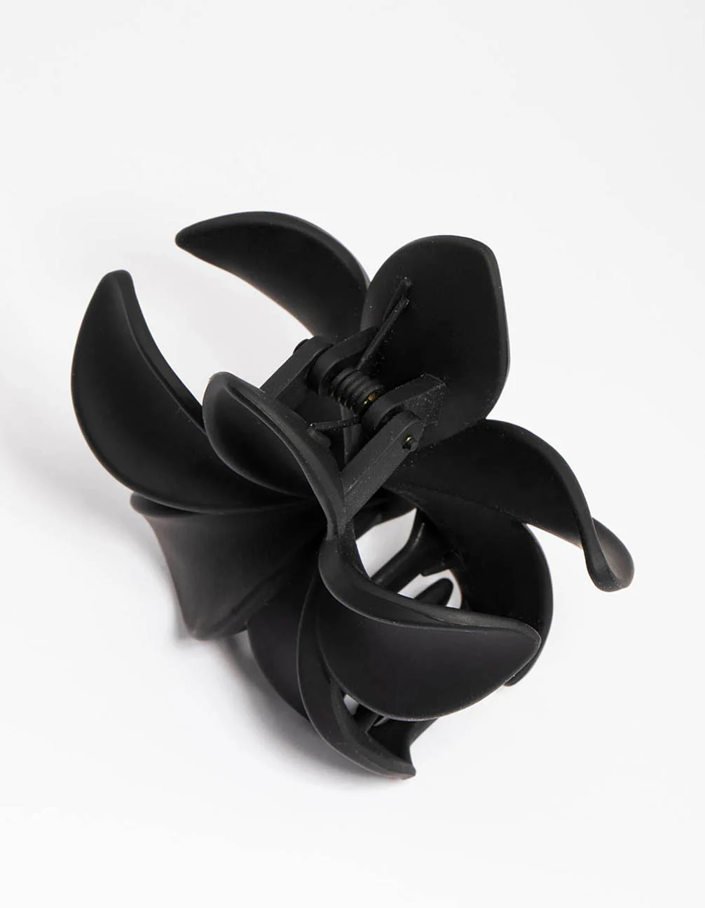 Plastic Black Tropical Flower Claw Clip - Image 3