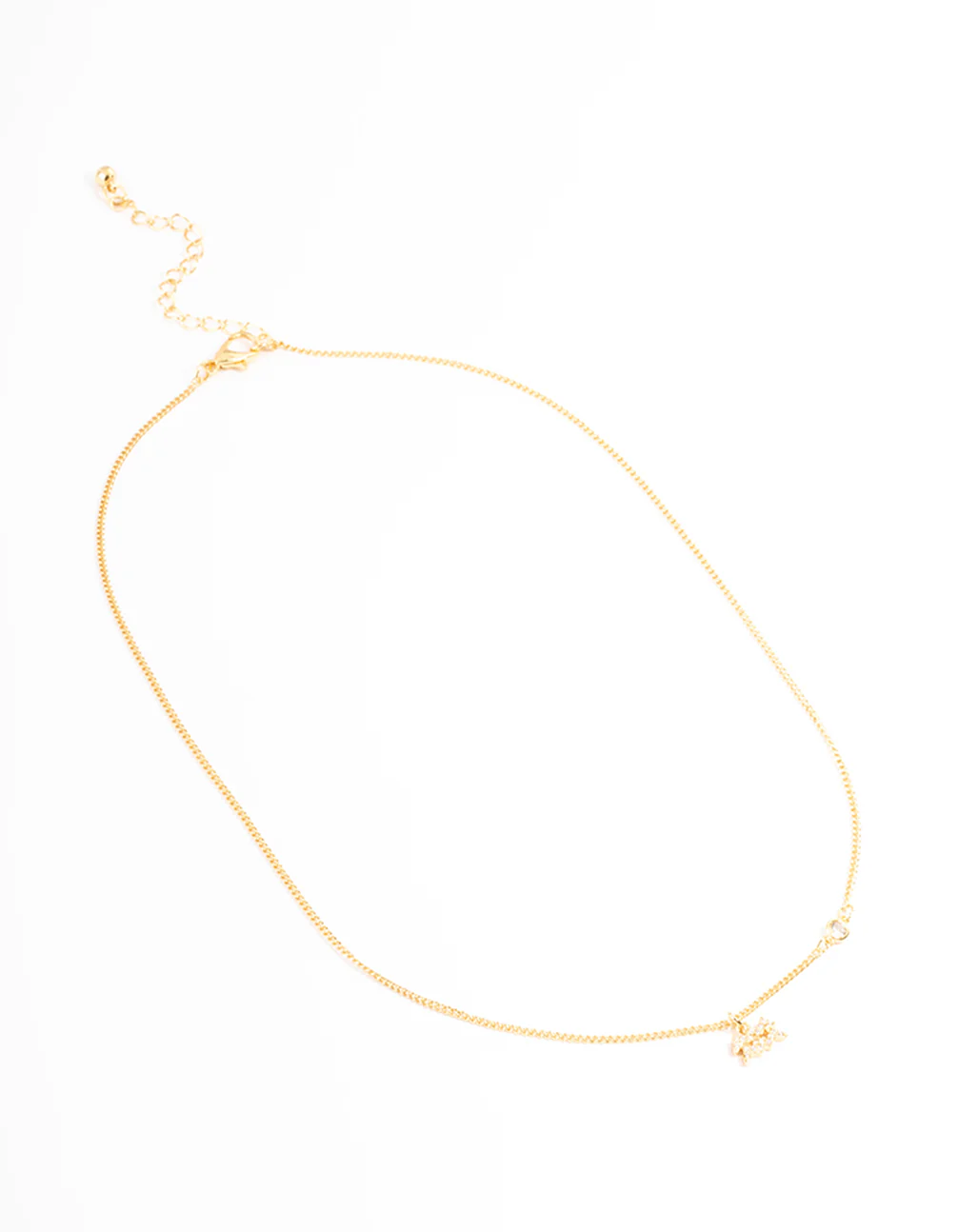 Gold Plated Aquarius Necklace with Cubic Zirconia Pendant - Image 4