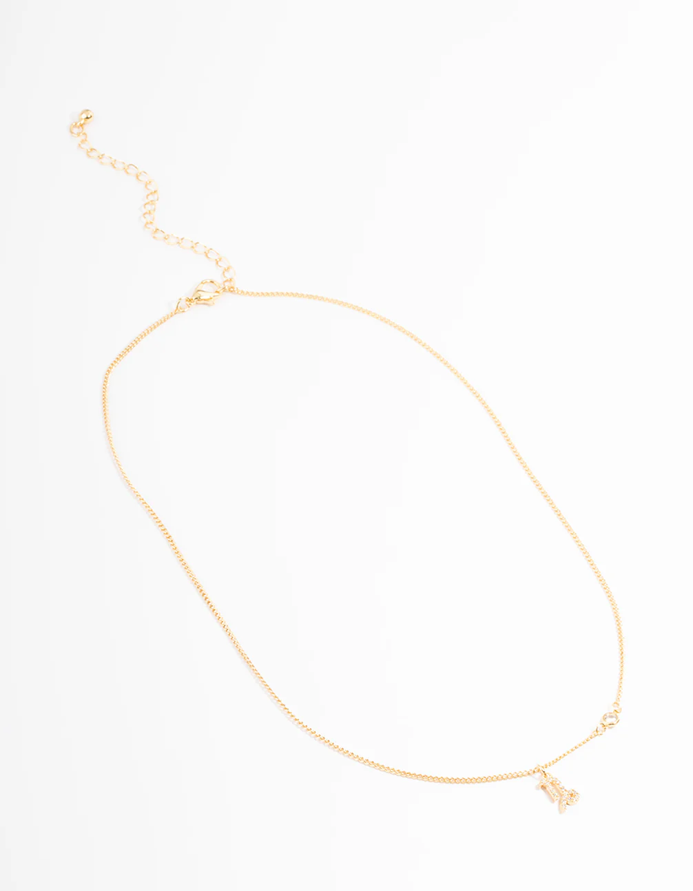 Gold Plated Capricorn Necklace With Cubic Zirconia Pendant - Image 4