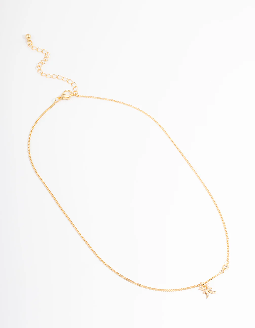 Gold Plated Pisces Necklace with Cubic Zirconia Pendant - Image 4
