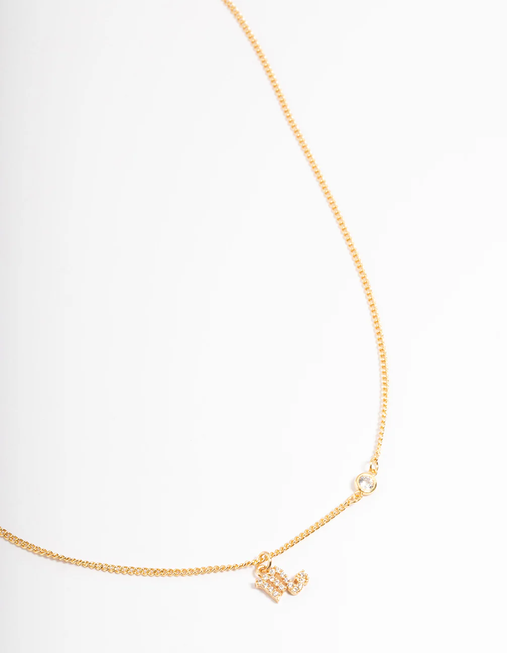 Gold Plated Scorpio Necklace With Cubic Zirconia Pendant - Image 2