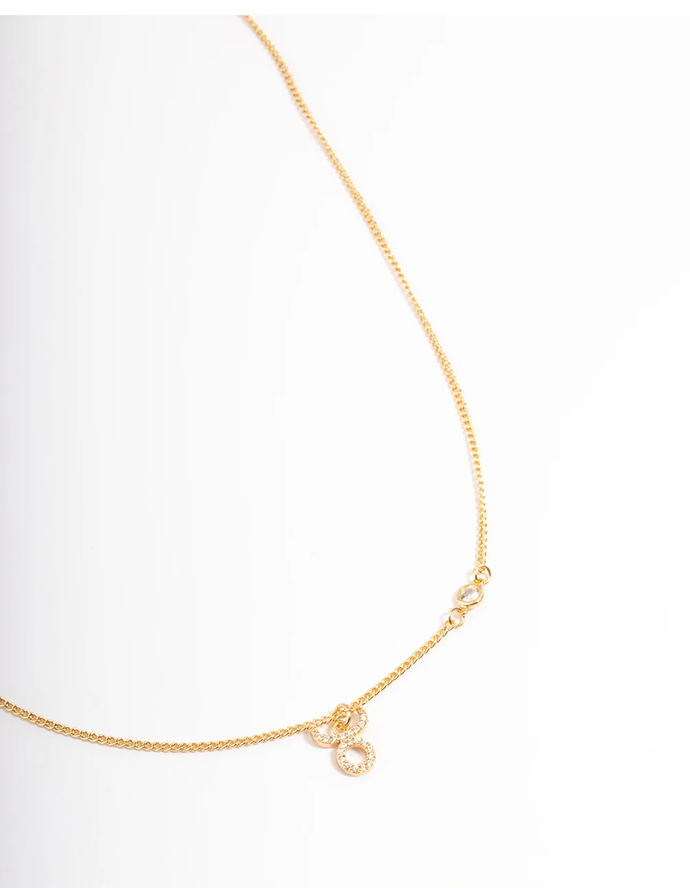 Gold Plated Taurus Necklace with Cubic Zirconia Pendant - Image 2