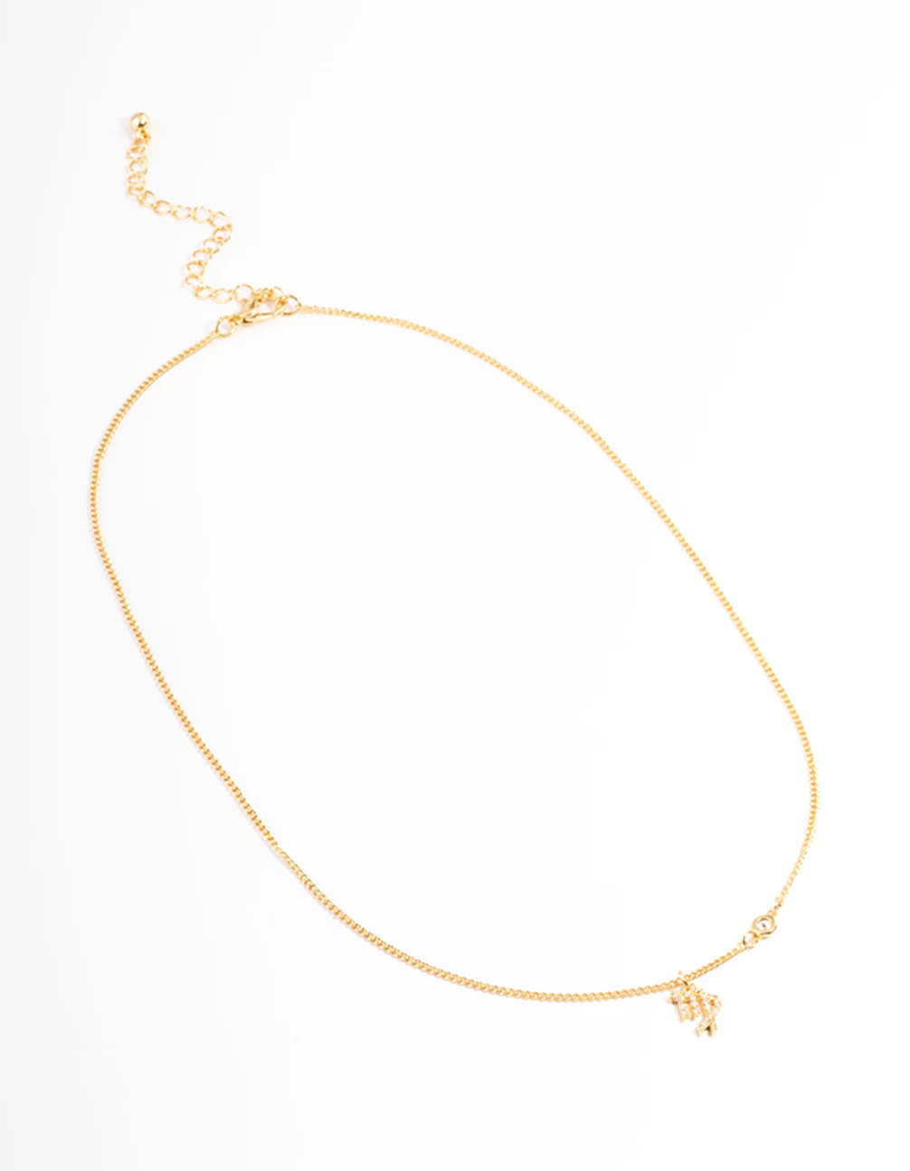 Gold Plated Virgo Necklace with Cubic Zirconia Pendant - Image 4