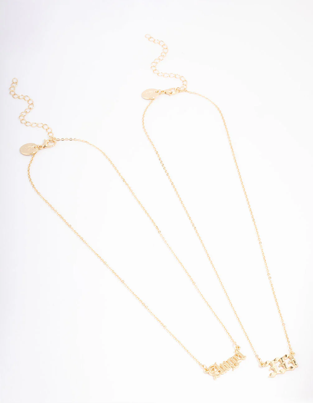 Gold Plated Angel Number '333' Layered Necklace - Image 2
