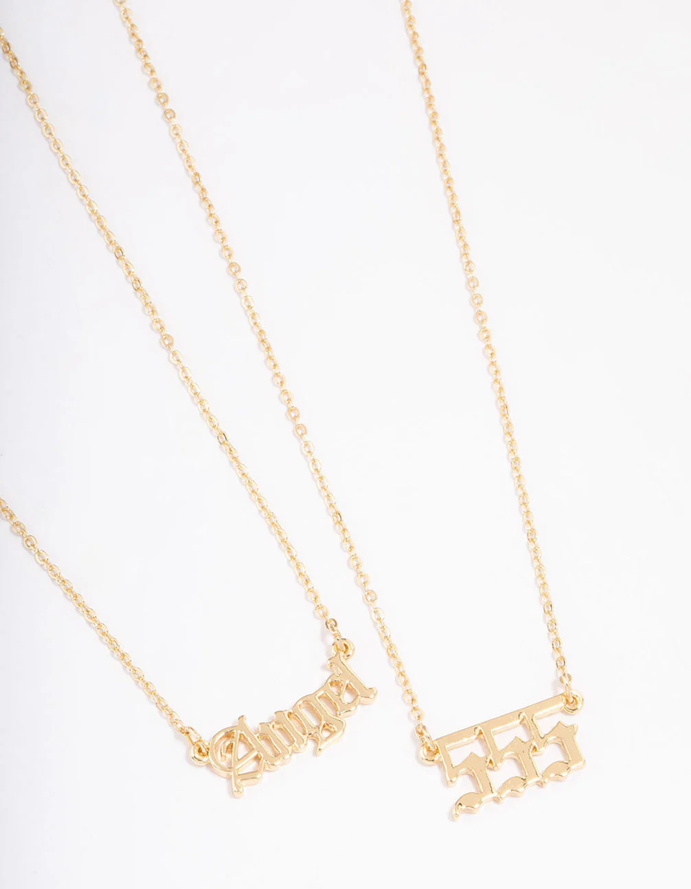 Gold Plated Angel Number '555' Layered Necklace - Image 3
