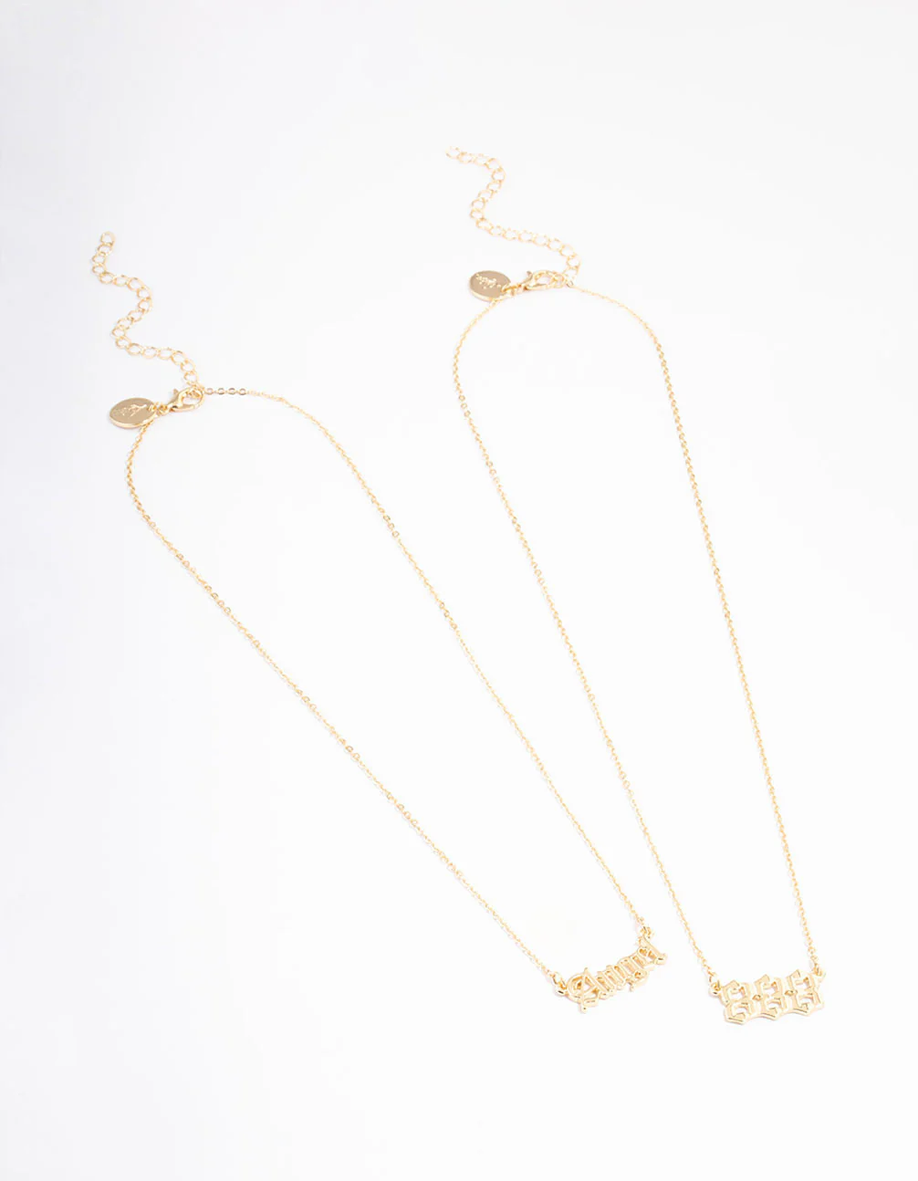 Gold Plated Angel Number '888' Layered Necklace - Image 2