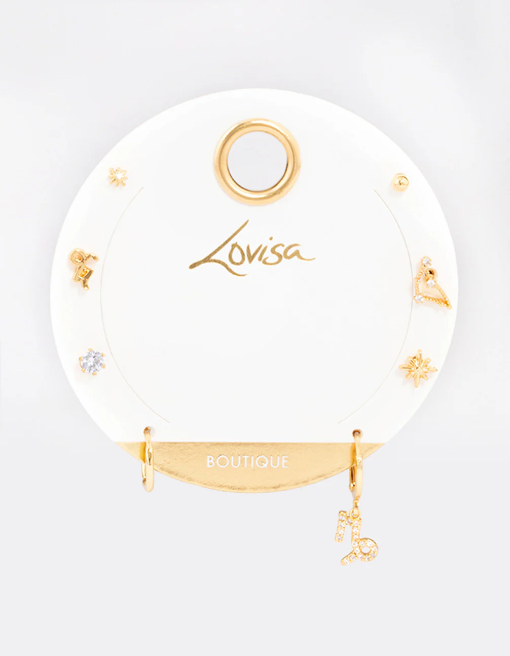 Gold Plated Capricorn Star Sign Ear Stackers - Image 3