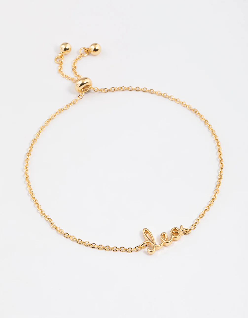 Gold Plated Leo Script Bracelet - Image 2