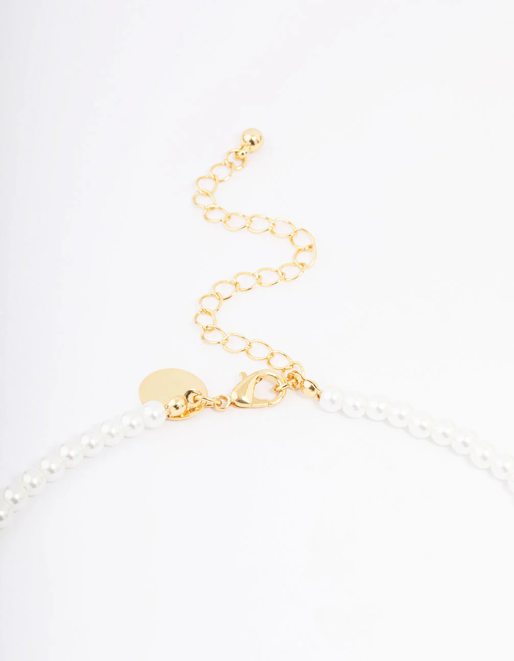 Gold Plated Pearl & Letter M   Pendant Necklace - Image 3