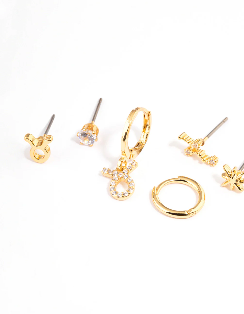 Gold Plated Taurus Star Sign Ear Stackers - Image 2