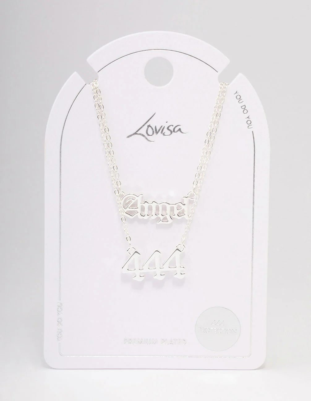 Silver Plated Angel Number '444' Necklace Pack - Image 3
